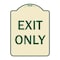 Signmission Designer Series Sign-Exit Only, Tan & Green Heavy-Gauge Aluminum, 24" H, 18" L, TG-1824-9844 A-DES-TG-1824-9844 - alternate 1